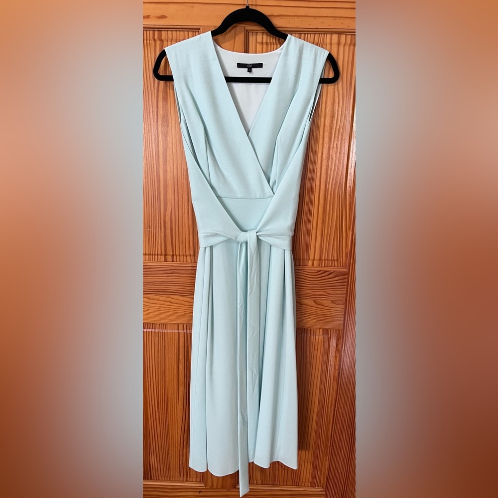 Tibi SAVANNA CREPE V-NECK Sleeveless Wrap Sundress New Without Tag